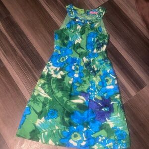 Floral Green and Blue Eliza j dress